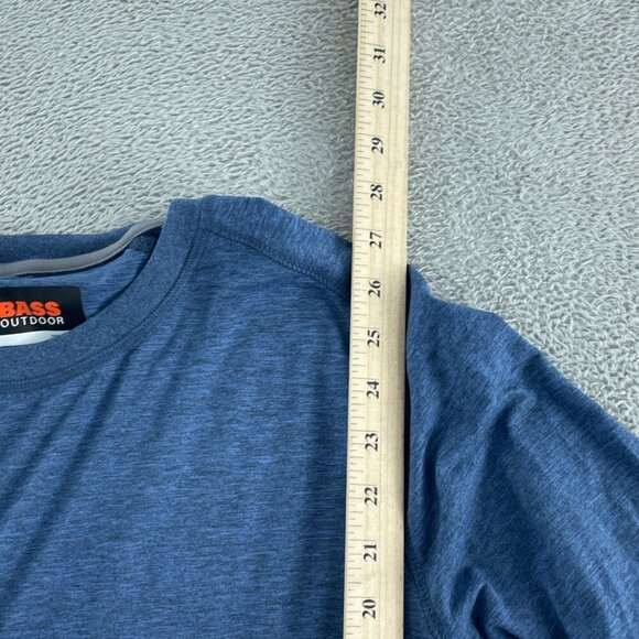 Bass Outdoor Microtech Performance Short Sleeve Tee Blue Mens M NWT 1362 - Picture 7 of 10